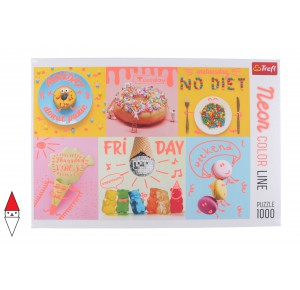 TREFL, , , PUZZLE OGGETTI TREFL ALIMENTI NEON COLOR LINE SWEET WEEK 1000 PZ