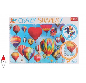 , , , PUZZLE PAESAGGI TREFL MONGOLFIERE CRAZY SHAPES COLOURFUL BALLOONS 600 PZ