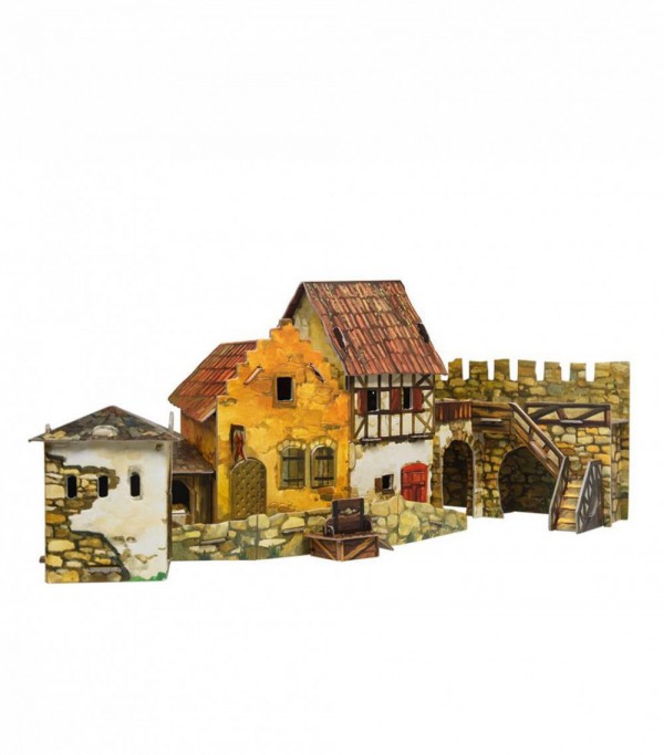 UMBUM, 375, 4627081553865, PUZZLE 3D UMBUM CITTA MEDIOEVALE TOWN SQUARE MARKET 375