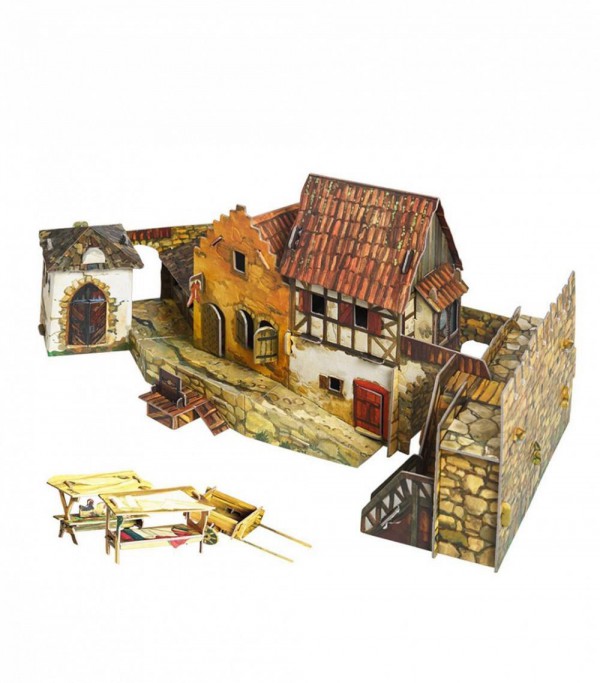 UMBUM, 375, 4627081553865, PUZZLE 3D UMBUM CITTA MEDIOEVALE TOWN SQUARE MARKET 375