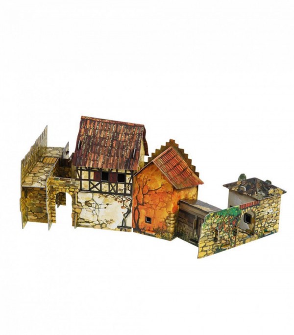 UMBUM, 375, 4627081553865, PUZZLE 3D UMBUM CITTA MEDIOEVALE TOWN SQUARE MARKET 375