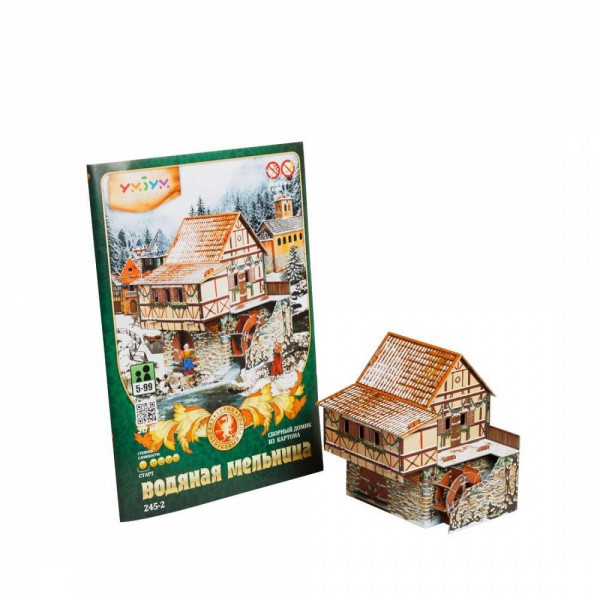 UMBUM, 24502, 4627081555388, PUZZLE 3D UMBUM CITTA MEDIOEVALE  MULINO AD ACQUA INVERNALE 24502