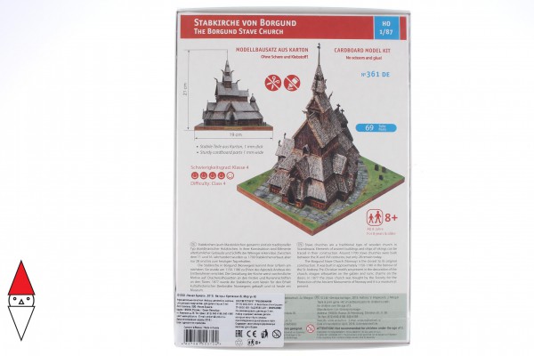 UMBUM, 361, 4627081553704, PUZZLE 3D UMBUM ARCHITECTURE CHIESA DEL BORGO DI STAVEN 361