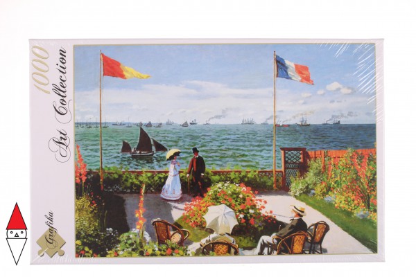 GRAFIKA, Grafika-00036, 3663384000362, PUZZLE ARTE GRAFIKA MONET TERRASSE A SAINTE-ADRESSE IMPRESSIONISMO 1000 PZ