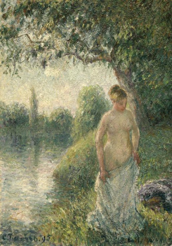 GRAFIKA, Grafika-02019, 3663384020193, PUZZLE ARTE GRAFIKA PISSARRO CAMILLE LA BAIGNEUSE IMPRESSIONISMO 1000 PZ