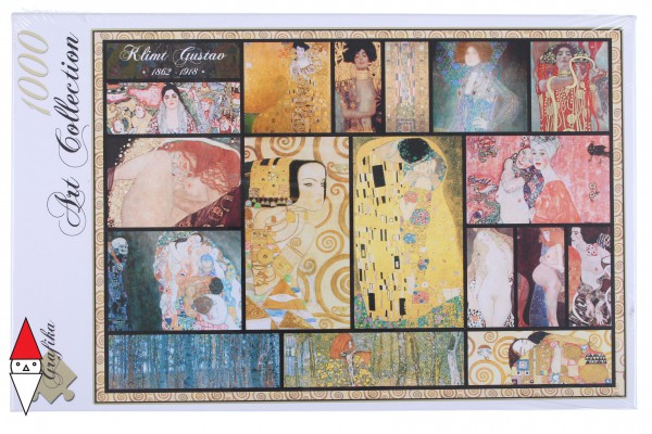 GRAFIKA, Grafika-00838, 3663384008382, PUZZLE ARTE GRAFIKA COLLAGE GUSTAV KLIMT PITTURA 1900 1000 PZ