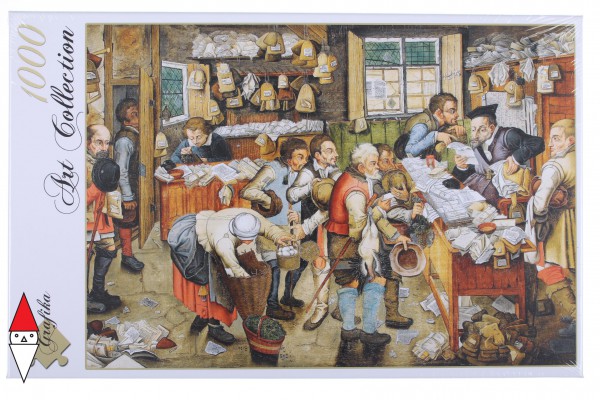 GRAFIKA, Grafika-00680, 3663384006807, PUZZLE ARTE GRAFIKA BRUEGHEL LE PAIEMENT DE LA DIME PITTURA FIAMMINGA 1000 PZ