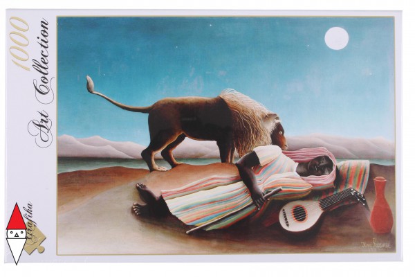 GRAFIKA, Grafika-00502, 3663384005022, PUZZLE ARTE GRAFIKA ROUSSEAU LA BOHEMIENNE ENDORMIE PITTURA 1800 1000 PZ