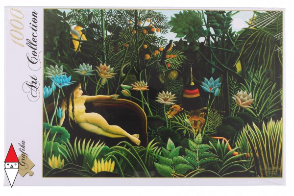 GRAFIKA, Grafika-00501, 3663384005015, PUZZLE ARTE GRAFIKA HENRI ROUSSEAU LE REVE 1910 PITTURA 1800 1000 PZ