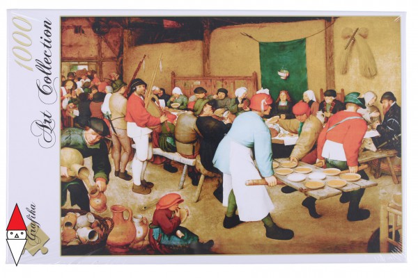 GRAFIKA, Grafika-00679, 3663384006791, PUZZLE ARTE GRAFIKA BRUEGHEL PIETER BANCHETTO NUZIALE PITTURA FIAMMINGA 1000 PZ