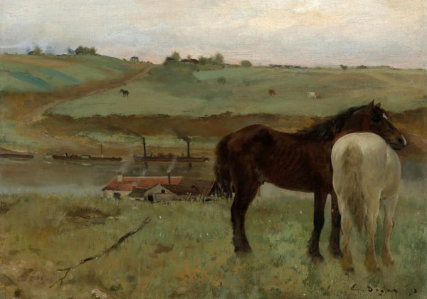 GRAFIKA, Grafika-01769, 3663384017698, PUZZLE ARTE GRAFIKA EDGAR DEGAS CHEVAUX DANS UN PRE 1871 IMPRESSIONISMO 1000 PZ
