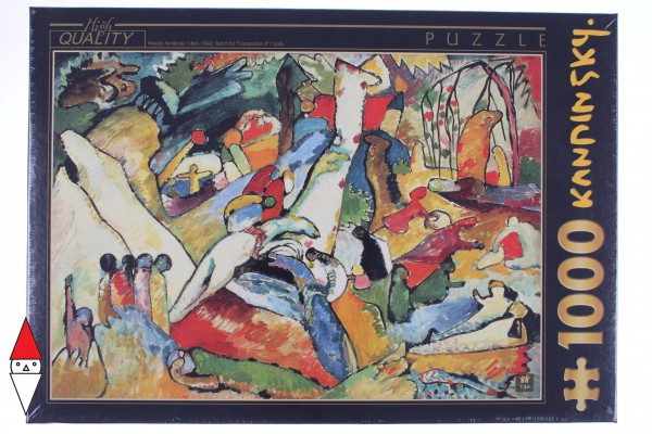 DTOYS, Dtoys-72849-KA01-(72849), 5947502872849, PUZZLE ARTE DTOYS PITTURA 1900 KANDINSKY VASSILY COMPOSIZIONE II 1000 PZ