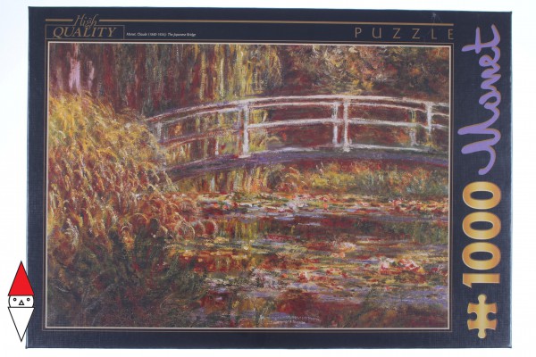 DTOYS, DToys-67548-CM05-(69658), 5947502869658, PUZZLE ARTE DTOYS MONET CLAUDE IL PONTE GIAPPONESE IMPRESSIONISMO 1000 PZ