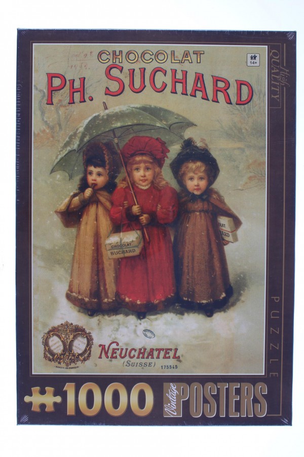 DTOYS, DToys-67555-VP04-(69610), 5947502869610, PUZZLE GRAFICA DTOYS POSTER VINTAGE CHOCOLATS PHILIPPE SUCHARD 1000 PZ