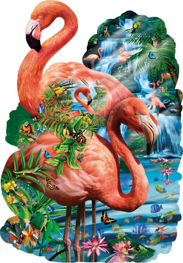 SUNSOUT, Sunsout-95229, 796780952294, PUZZLE SAGOMATO SUNSOUT FENICOTTERI LORI SCHORY 1000 PZ