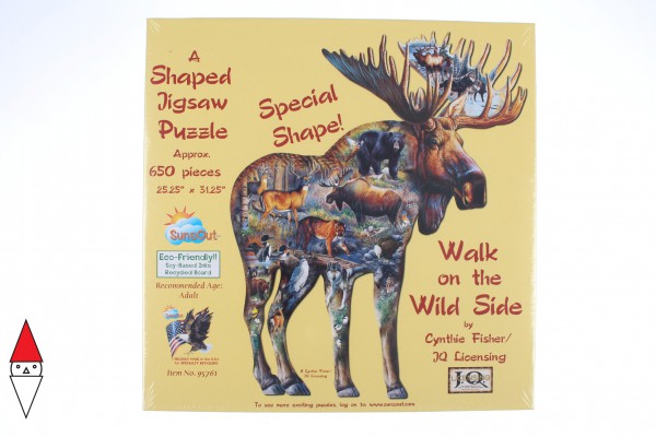 SUNSOUT, Sunsout-95761, 796780957619, PUZZLE SAGOMATO SUNSOUT ALCI WALK ON THE WILD SIDE 650 PZ