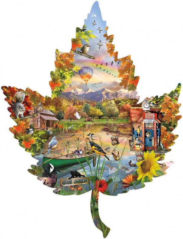 SUNSOUT, Sunsout-95298, 796780952980, PUZZLE SAGOMATO SUNSOUT STAGIONI AUTUMN SHORELINE 1000 PZ