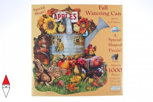 SUNSOUT, Sunsout-97168, 796780971684, PUZZLE SAGOMATO SUNSOUT STAGIONI SCHORY FALL WATERING CAN 1000 PZ