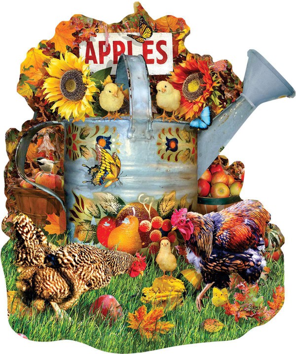 SUNSOUT, Sunsout-97168, 796780971684, PUZZLE SAGOMATO SUNSOUT STAGIONI SCHORY FALL WATERING CAN 1000 PZ