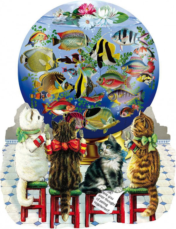 SUNSOUT, Sunsout-96082, 796780960824, PUZZLE SAGOMATO SUNSOUT GATTI BEHR KITTIES IN THE KITCHEN 1000 PZ