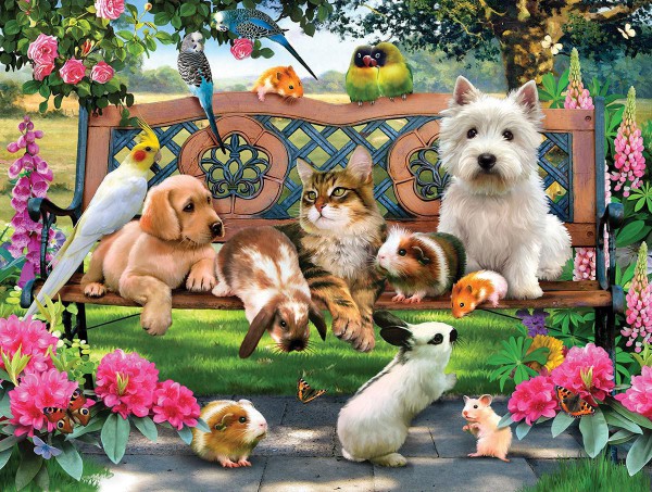 SUNSOUT, Sunsout-54942, 796780549425, PUZZLE ANIMALI SUNSOUT CANI  PETS IN THE PARK 500PZ