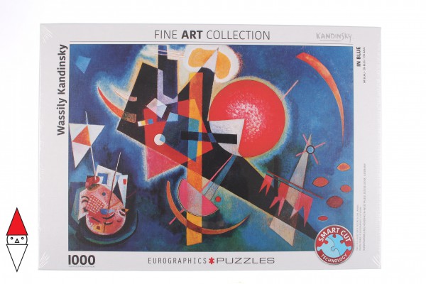 EUROGRAPHICS, Eurographics-6000-1897, 628136618977, PUZZLE ARTE EUROGRAPHICS KANDINSKY NEL BLU PITTURA 1900 1000 PZ