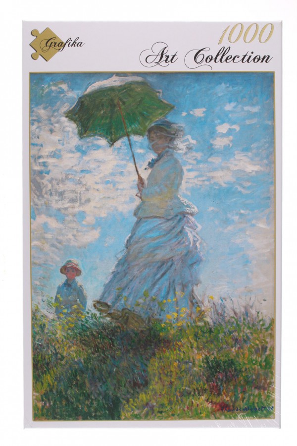 GRAFIKA, Grafika-00047, 3663384000478, PUZZLE ARTE GRAFIKA MONET LA FEMME A L OMBRELLE 1875 IMPRESSIONISMO 1000 PZ
