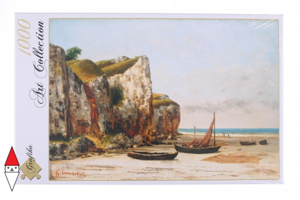 GRAFIKA, Grafika-01158, 3663384011580, PUZZLE ARTE GRAFIKA GUSTAVE COURBET PLAGE DE NORMANDIE PITTURA 1800 1000 PZ