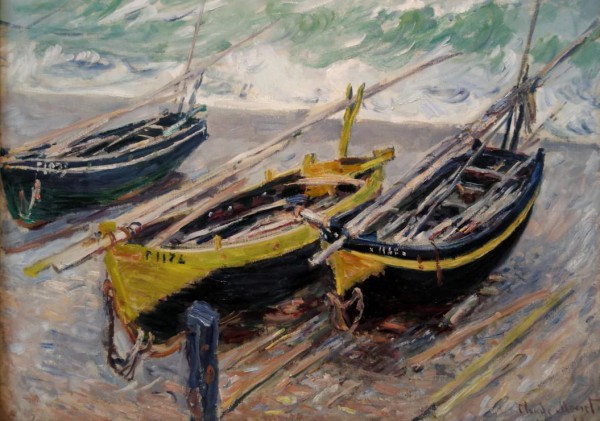 GRAFIKA, Grafika-00045, 3663384000454, PUZZLE ARTE GRAFIKA CLAUDE MONET TROIS BATEAUX DE PECHE IMPRESSIONISMO 1000 PZ