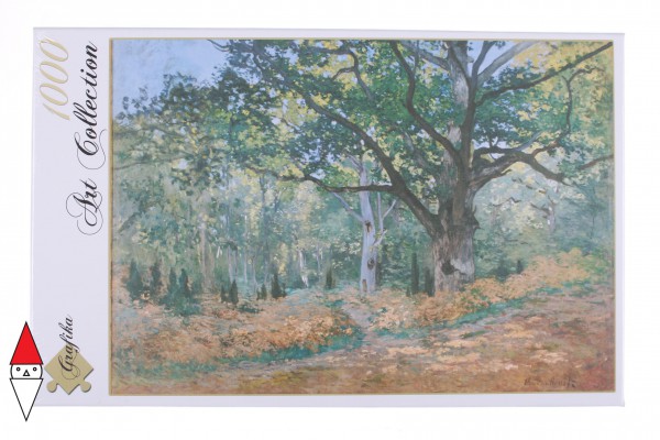 GRAFIKA, Grafika-00886, 3663384008863, PUZZLE ARTE GRAFIKA CLAUDE MONET FONTAINEBLEAU 1865 IMPRESSIONISMO 1000 PZ