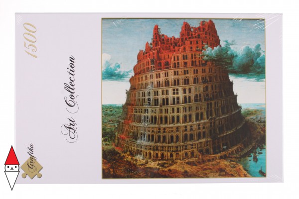 GRAFIKA, Grafika-00624, 3663384006241, PUZZLE ARTE GRAFIKA PITTURA FIAMMINGA BRUEGHEL LA TORRE DI BABELE 1500 PZ