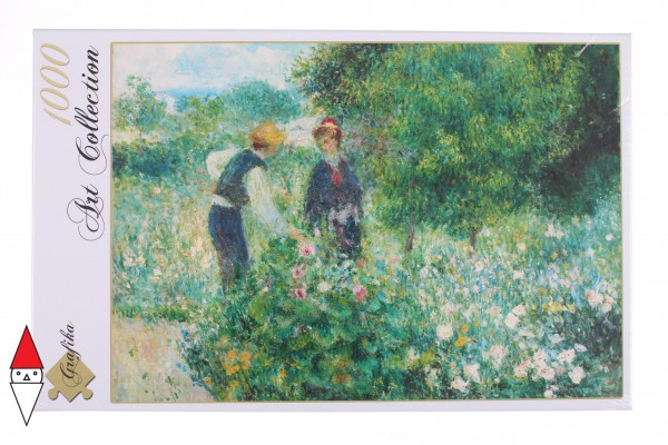 GRAFIKA, Grafika-01892, 3663384018923, PUZZLE ARTE GRAFIKA AUGUSTE RENOIR CUEILLETTE DE FLEURS IMPRESSIONISMO 1000 PZ