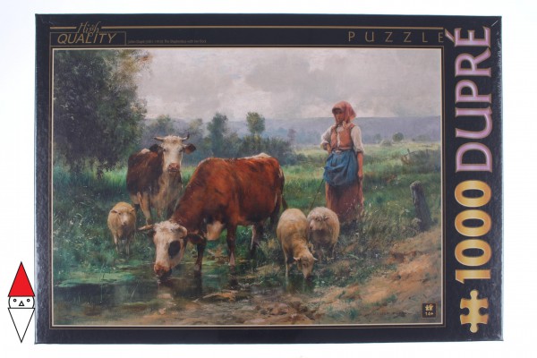 DTOYS, Dtoys-72788-DU02, 5947502874164, PUZZLE ARTE DTOYS JULIEN DUPRE BERGERE AVEC SON TROUPEAU PITTURA 1800 1000 PZ