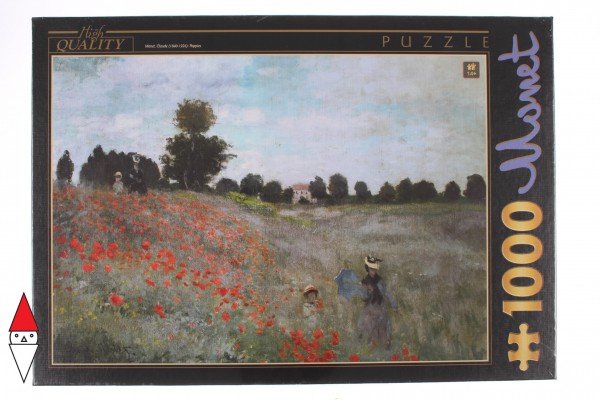 DTOYS, Dtoys-67548-CM01-(67548), 5947502869931, PUZZLE ARTE DTOYS MONET CLAUDE LES COQUELICOTS IMPRESSIONISMO 1000 PZ