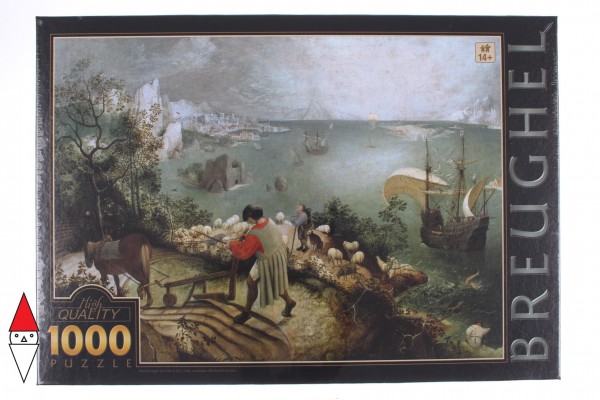DTOYS, Dtoys-73778-BR03, 5947502875826, PUZZLE ARTE DTOYS BRUEGHEL LANDSCAPE WITH THE FALL OF ICARUS PITTURA FIAMMINGA