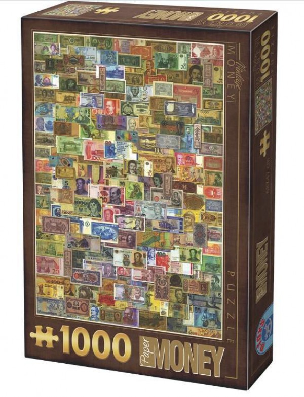 DTOYS, Dtoys-74362-VC04-VP14, 5947502875277, PUZZLE OGGETTI DTOYS COLLAGE BANCONOTE 1000 PZ