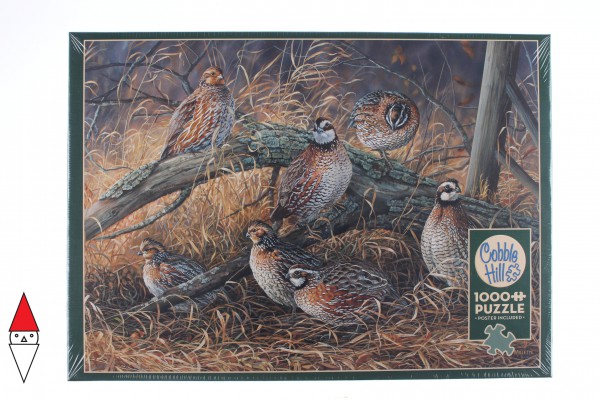 COBBLE HILL, Cobble-Hill-80194, 625012801942, PUZZLE ANIMALI COBBLE HILL / OUTSET MEDIA QUAIL QUAGLIE UCCELLI 1000 PZ