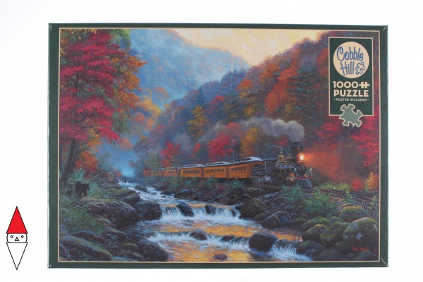 COBBLE HILL, Cobble-Hill-80229, 625012802291, PUZZLE MEZZI DI TRASPORTO COBBLE HILL / OUTSET MEDIA SMOKY TRAIN TRENO 1000 PZ