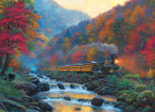 COBBLE HILL, Cobble-Hill-80229, 625012802291, PUZZLE MEZZI DI TRASPORTO COBBLE HILL / OUTSET MEDIA SMOKY TRAIN TRENO 1000 PZ