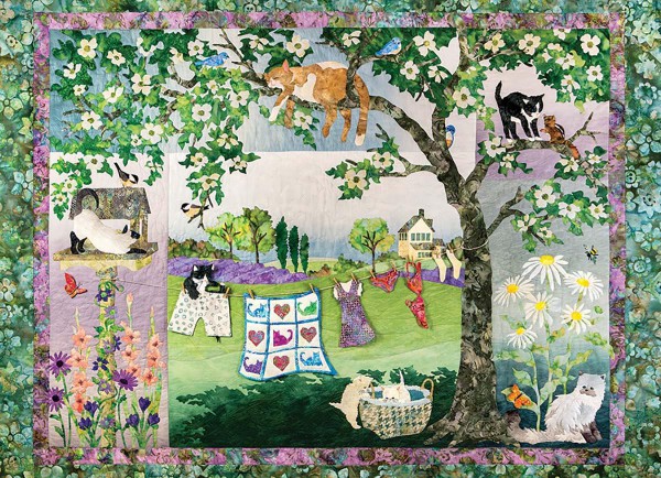 COBBLE HILL, Cobble-Hill-80231, 625012802314, PUZZLE ANIMALI COBBLE HILL / OUTSET MEDIA WIND IN THE WHISKERS GATTI 1000 PZ
