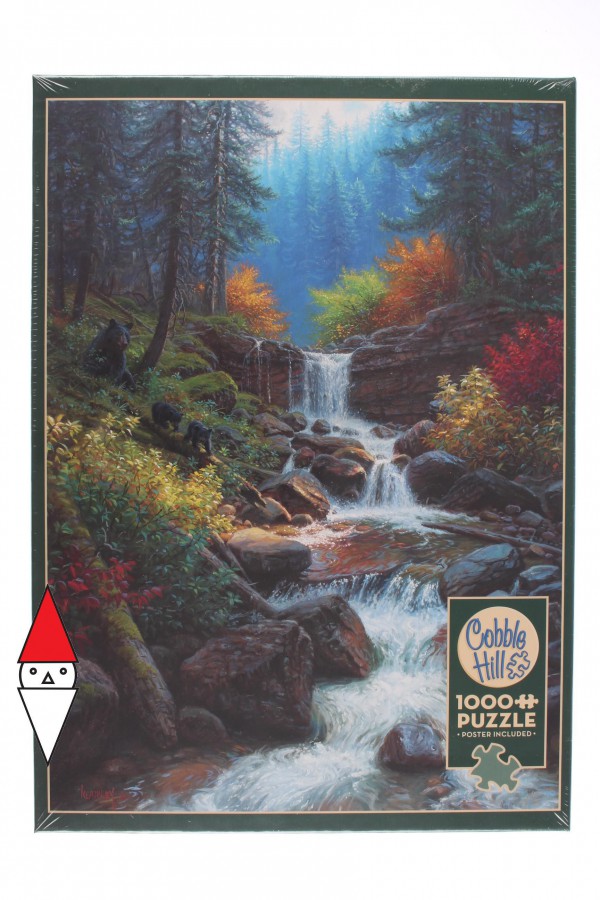 COBBLE HILL, Cobble-Hill-80230, 625012802307, PUZZLE PAESAGGI COBBLE HILL / OUTSET MEDIA MOUNTAIN CASCADE CASCATA 1000 PZ