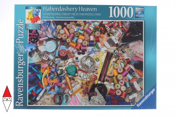 RAVENSBURGER, 193967, 4005556193967, PUZZLE OGGETTI RAVENSBURGER HABERDASHERY HEAVEN RARO FUORI CATALOGO 1000 PZ