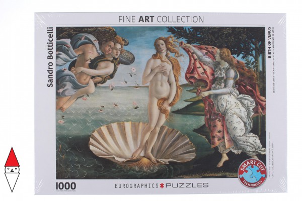 EUROGRAPHICS, Eurographics-6000-5001, 628136650014, PUZZLE ARTE EUROGRAPHICS BOTTICELLI NASCITA DI VENERE RINASCIMENTO 1000 PZ