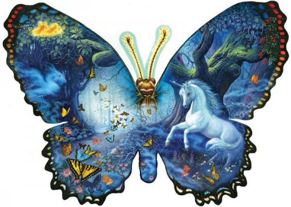 SUNSOUT, Sunsout-95330, 796780953307, PUZZLE SAGOMATO SUNSOUT FARFALLE RUTH SANDERSON  FANTASY BUTTERFLY 1000 PZ