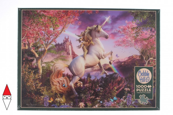 COBBLE HILL, Cobble-Hill-80232, 625012802321, PUZZLE GRAFICA COBBLE HILL FANTASY UNICORNO 1000 PZ