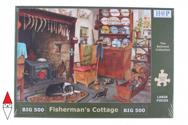 THE HOUSE OF PUZZLES, The-House-of-Puzzles-4517, 5060002004517, PUZZLE TEMATICO THE HOUSE OF PUZZLES INTERNI PEZZI XXL FISHERMANS COTTAGE 500 PZ
