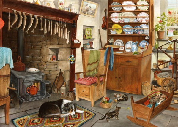 THE HOUSE OF PUZZLES, The-House-of-Puzzles-4517, 5060002004517, PUZZLE TEMATICO THE HOUSE OF PUZZLES INTERNI PEZZI XXL FISHERMANS COTTAGE 500 PZ