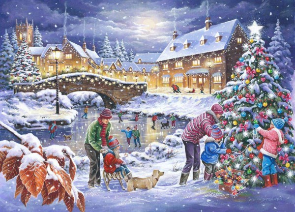 THE HOUSE OF PUZZLES, The-House-of-Puzzles-5071, 5060002005071, PUZZLE TEMATICO THE HOUSE OF PUZZLES NATALE TWINKLING LIGHTS 1000 PZ