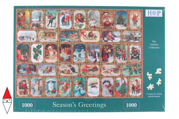 THE HOUSE OF PUZZLES, The-House-of-Puzzles-2919, 5060002002919, PUZZLE TEMATICO THE HOUSE OF PUZZLES NATALE SEASONS GREETINGS 1000 PZ