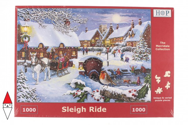 THE HOUSE OF PUZZLES, The-House-of-Puzzles-4708, 5060002004708, PUZZLE TEMATICO THE HOUSE OF PUZZLES NATALE SLEIGH RIDE 1000 PZ